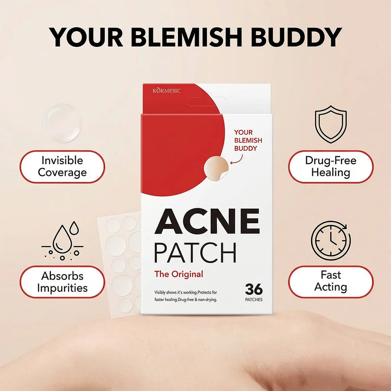 Invisible Hydrocolloid Acne Patches — 36-Piece Set